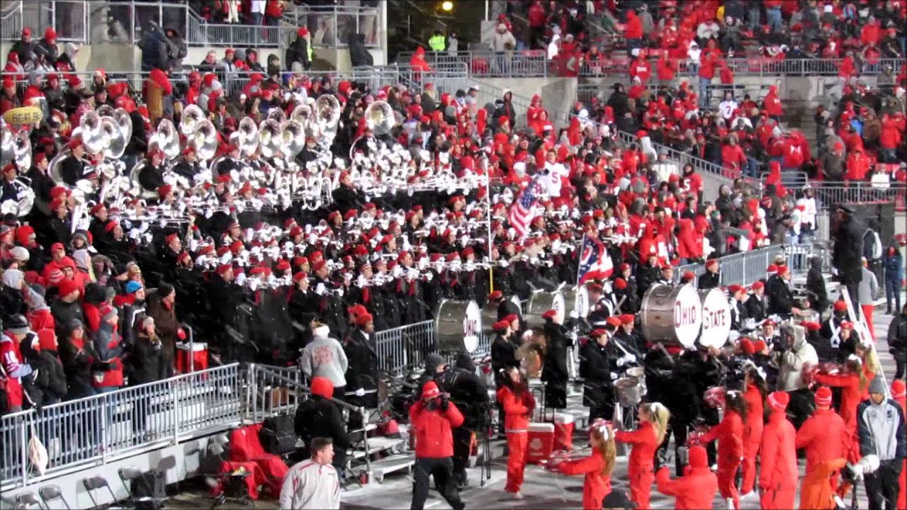 Ohio State Marching Band Stand Tunes and Carmen Ohio at OSU vs IN 11 23