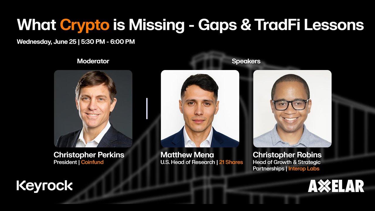 What Crypto is Missing - Gaps & TradFi Lessons