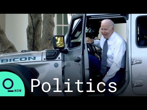 Biden Drives Electric Jeep Wrangler Around the White House