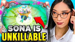 Sona is that girl for easiest wins in 2v2v2v2! Become the unkillable spam queen!