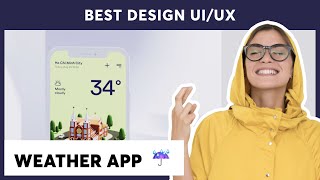 BEST WEATHER APP DESIGN! ui/ux animation inspiration for designers!! screenshot 5