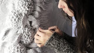 Stone carving flowers