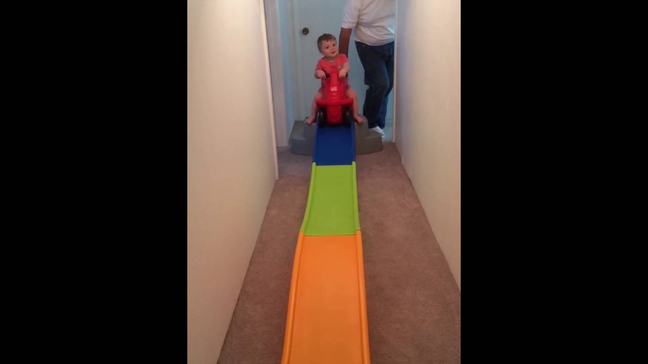 Baby's First Toy Roller Coaster Ride YouTube