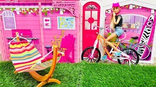 Barbie House PINK! Barbie Fold-up House!!