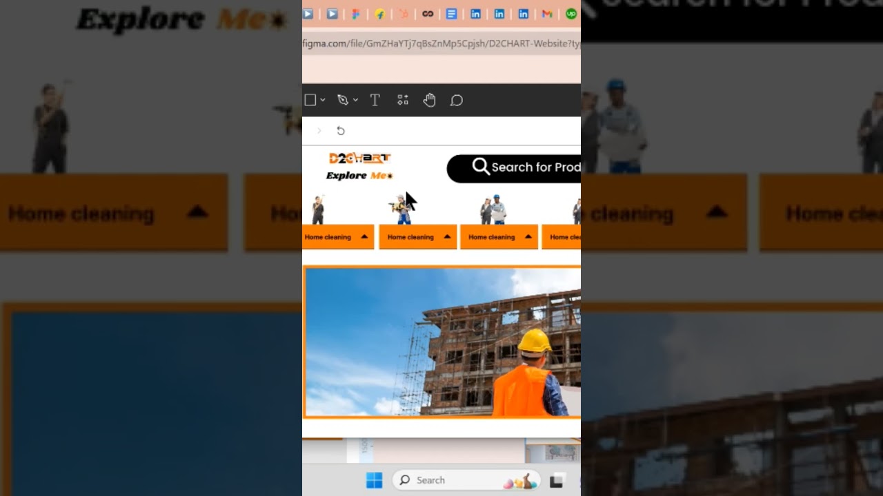 ui/ux design for home page in figma.