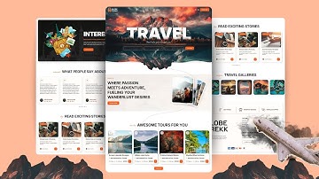 Responsive Travel Website Project Using HTML CSS & JavaScript