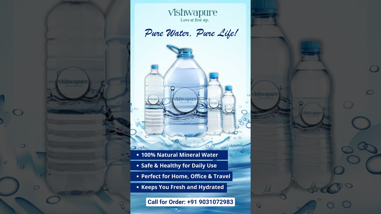 🌊 Vishwapure – 100% Natural Mineral Water | Pure, Safe & Refreshing!