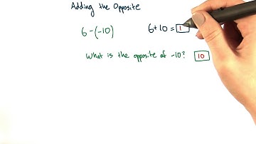 Adding the opposite - Intro Algebra Review