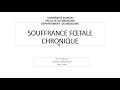 Souffrance foetale chronique