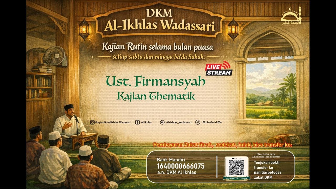 LIVE❗️Kajian Ramadhan Subuh Bersama Ustadz Firmansyah