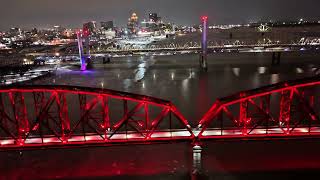 Flips Friday Flying: The Big Four Bridge (all red)
