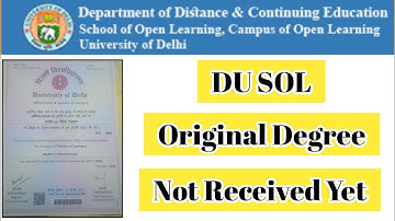 Du Sol Original Degree Not Received Yet | Ran2goal (DU SOL) #du #dusol #admission2023