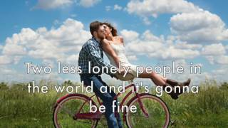 TWO LESS LONELY PEOPLE IN THE WORLD by Air Supply (with lyrics)