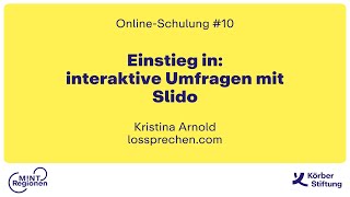 Online-Schulung #10: Einstieg in interaktive Umfragen mit Slido