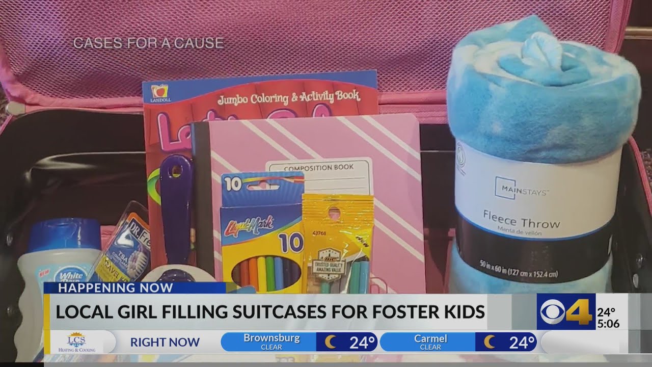Local girl fills suitcases for foster kids YouTube