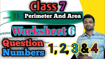 D.A.V. Math | Class 7 | Chapter 11 | Perimeter & Area | Worksheet 6 | Qn. 1- 4 | Art Of Mathematica