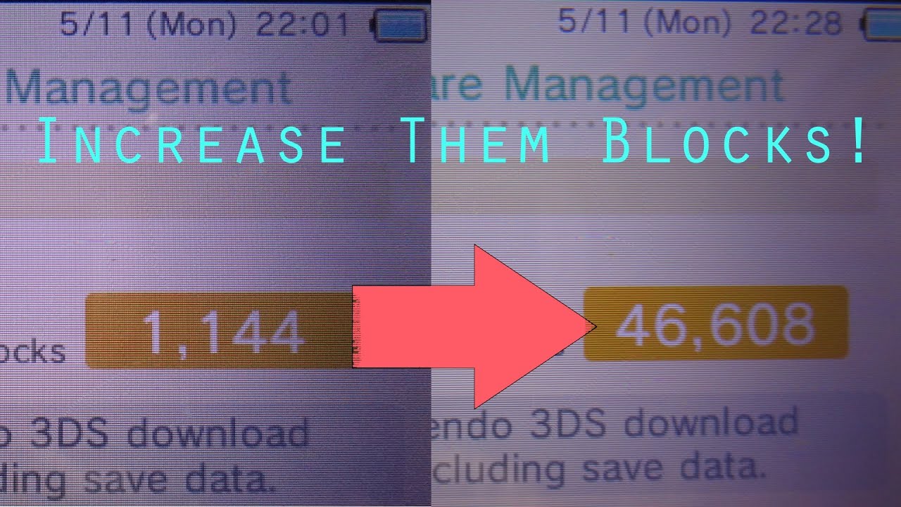 How To Increase Blocks For Your 3DS/2DS In 25 - YouTube