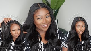 🙅🏾| Pre Cut Lace Air Wig! | Easy Glueless Body Wave Wig Install |Recool Hair