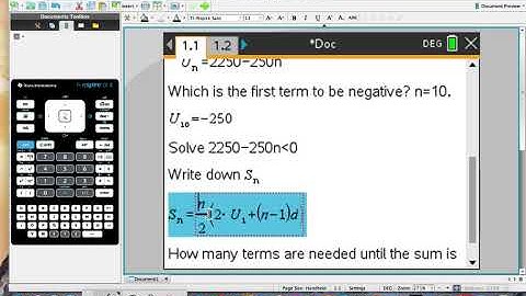 1.2- Arithmetic Sequence and Series using the TI-Nspire