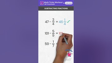 Wiskundige trucs - Breuken aftrekken - Mentale rekentrucs - Vereenvoudigingstrucs #wiskundigetrucs