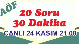 Aöf 24 11 2025 - Pazartesi̇ 21.00 Canlı ᴴᴰ Canli Dersler Başladi - Vi̇ze Yaklaşti