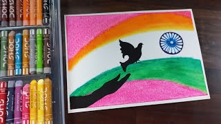 Republic Day Drawing Easy Step By Step Oil Pastel Drawing #republicdayoilpasteldrawing #26january screenshot 5