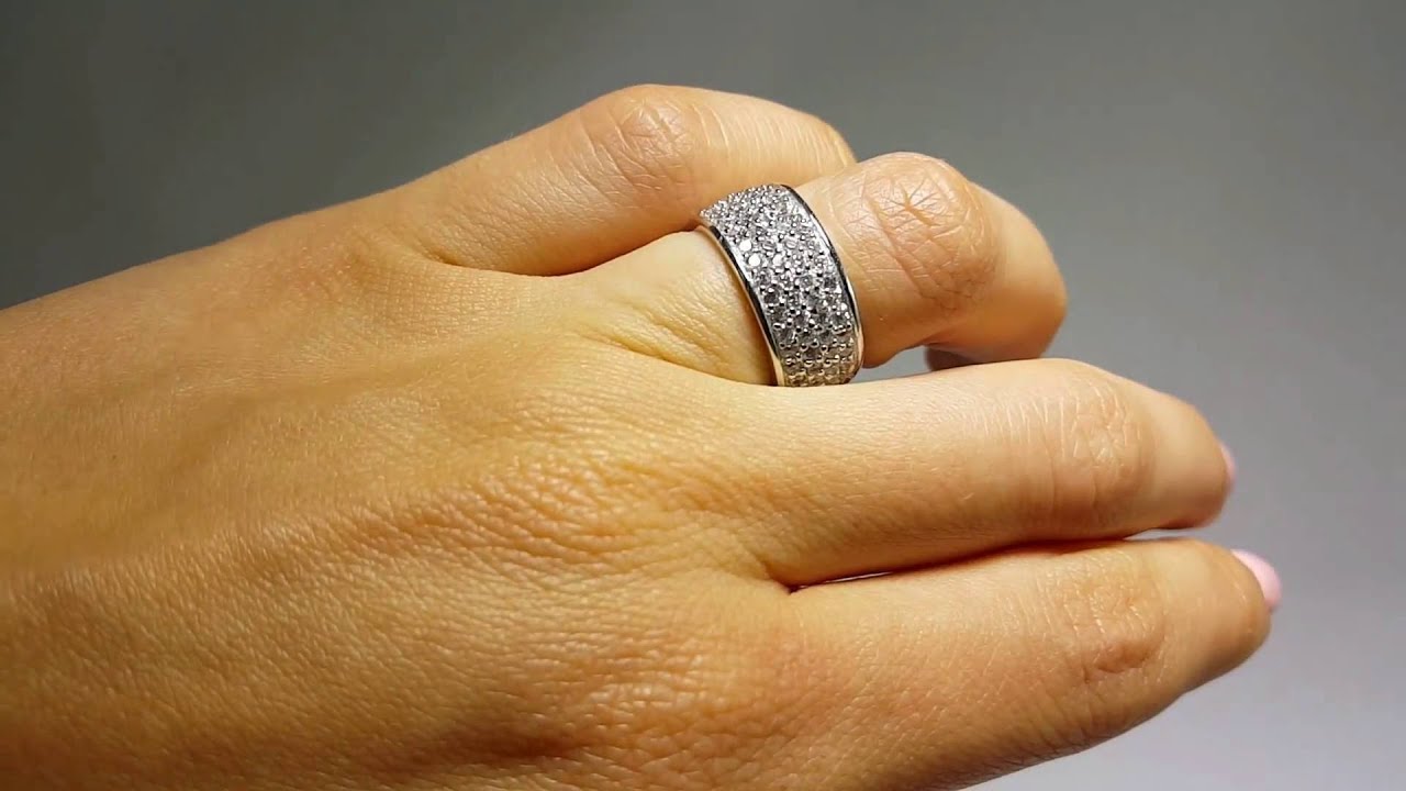 Sterling Silver Micro Pave CZ Band SSTR00256