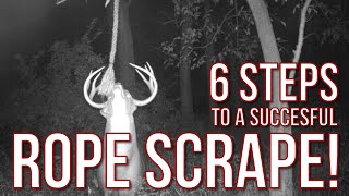 6 Steps to a successful rope scrape for whitetail deer