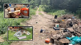 Лесные свалки #7: осы в матрасах и находки на деревенских мусорках