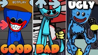 FNF VS Huggy Wuggy GOOD VS BAD VS UGLY! FULL HORROR GAME [HARD]