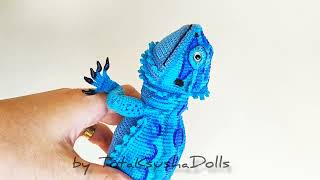 Blue bearded dragon. Голубой бородатый дракон.