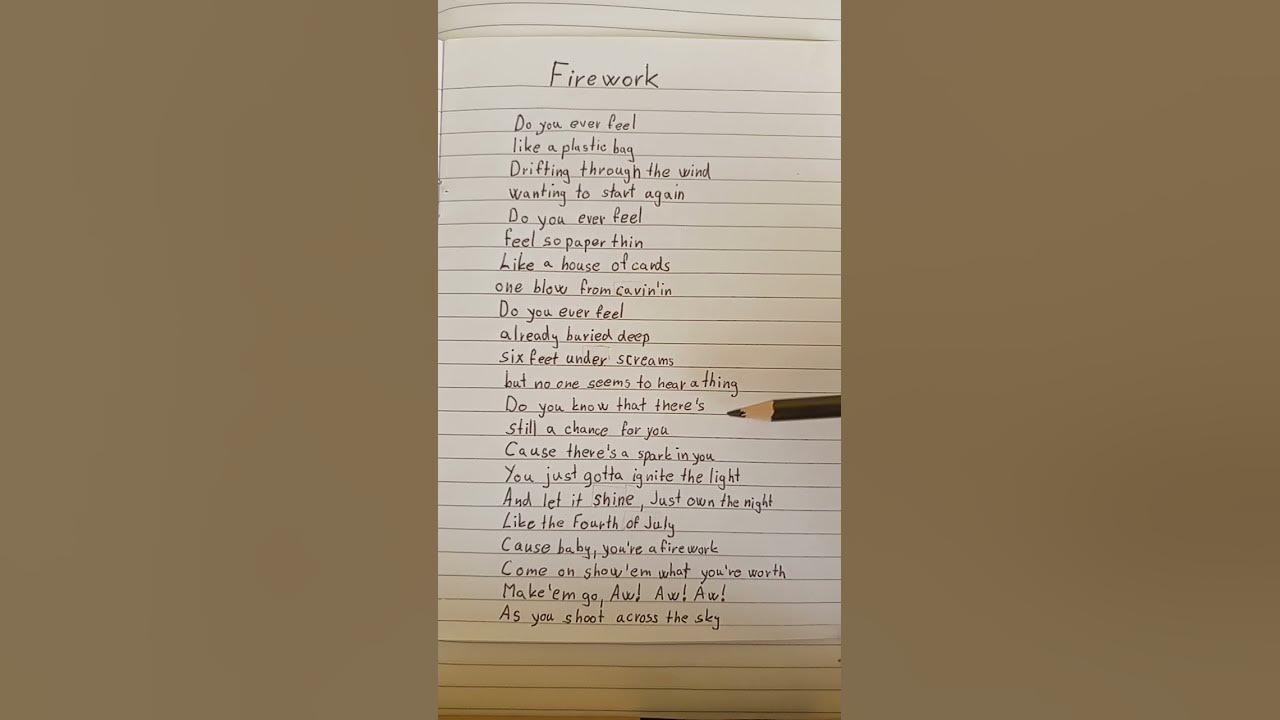 Firework #lyrics #firework #kattyperry