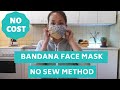 Bandana Face Mask | No Sew Method