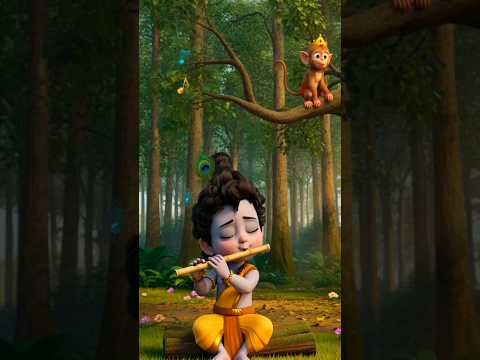 Shree little Krishna and Hanuman #trending