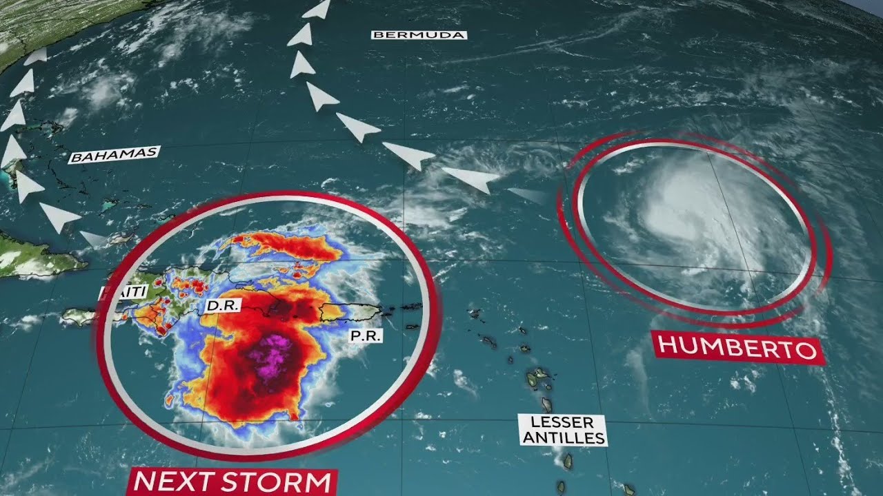 Tracking Tropical Storm Humberto, second system in the Atlantic - YouTube