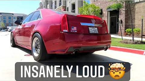 New Exhaust Setup on My CAMMED CTS-V | QTP Cutouts | INSANELY LOUD