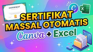 Information Tutorial Canva: Bikin Sertifikat Massal Otomatis Pakai Data CSV / Excel!✨️📃 Guide