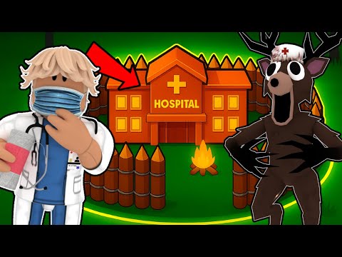 Building a HOSPITAL BASE IN 99 NIGHTS IN THE FOREST! (Roblox)