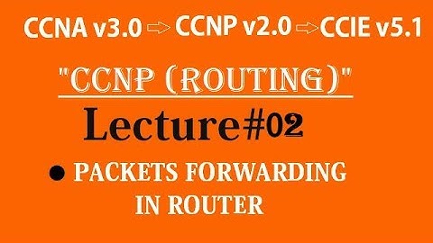 Lecture #2  •PACKETS  FORWARDING IN ROUTER ≡ Prashant Lodhi