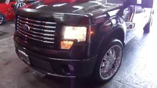 HILLYARD CUSTOM RIM TIRE 22 INCH CHROME RIMS ON FORD F150 HARLEY DAVIDSON