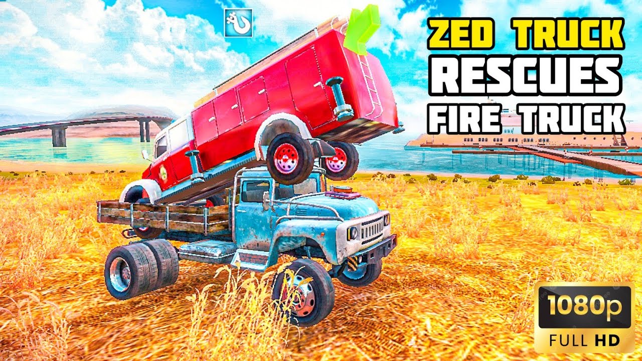 ZED TRUCK RESCUES FIRE TRUCK | OFF THE ROAD HD OPEN WORLD DRIVING GAME ...