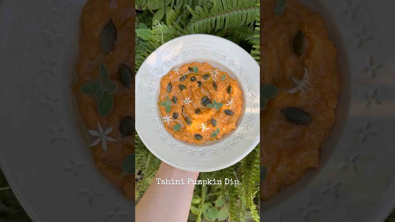 Creamy Tahini Pumpkin Dip | Easy Pumpkin Dip Recipe