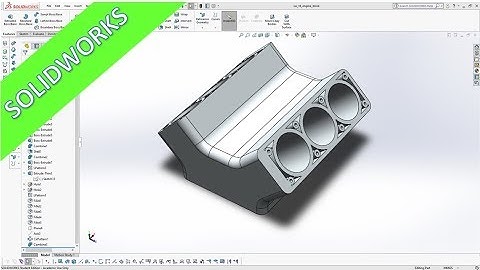 Engine Block Top - SolidWorks 2018 Training - Part Design