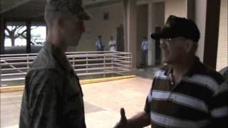 Airman Steven Scroggins Salutes his Grandfather