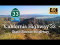 4k  ca state scenic highway 33 through los padres national forest