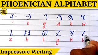 HOW TO WRITE OLD PHOENICIAN ALPHABET LETTER|19TH CENTURY EGYPTIAN LANGUAGE 1050BC|@IMPRESSIVEWRITING