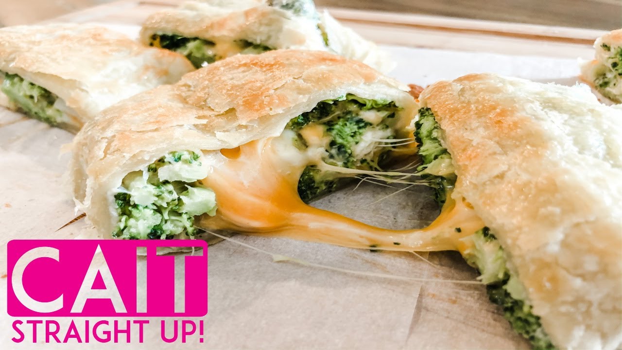 Broccoli and Cheddar Roll Recipe Cait Straight Up YouTube
