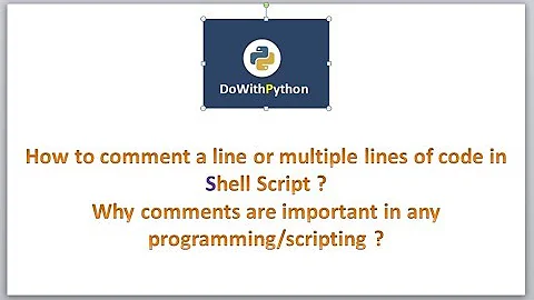 Shell Scripting | video-3 |How to comment a line of code in shell scripting ?