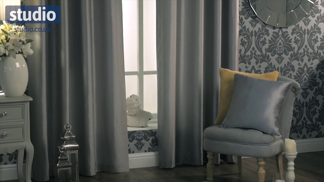 Studio Faux Silk Lined Curtains Youtube