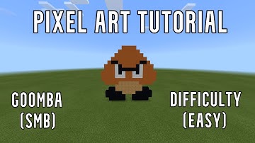 Minecraft Pixel Art Tutorial - Goomba (SMB)